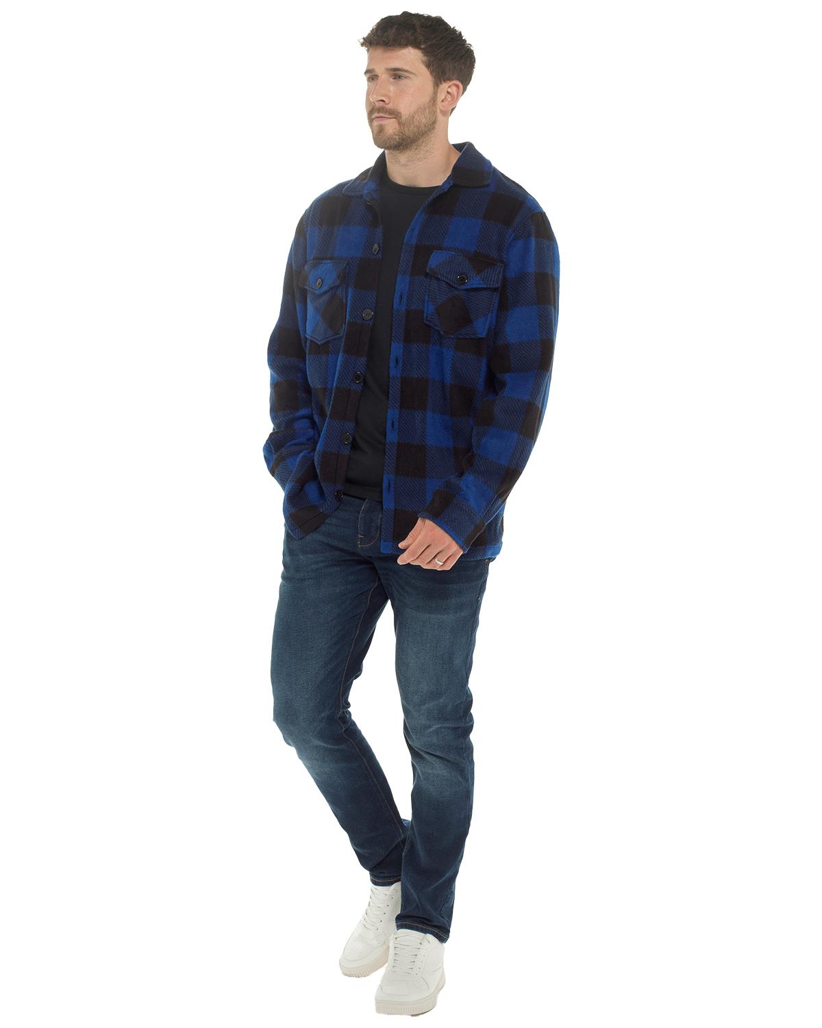 Storm Ridge Mens Polar Fleece Check Shirt
