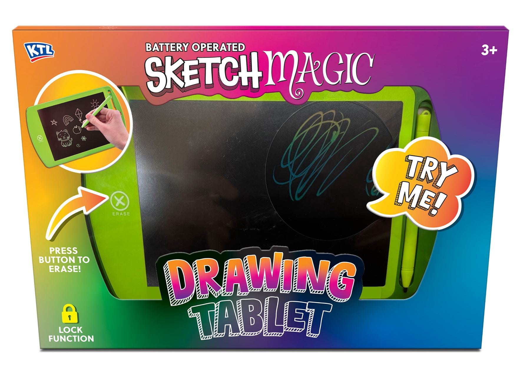 KIDS Magic LCD Drawing Tablet Battery Operated Sketch Board for Kids