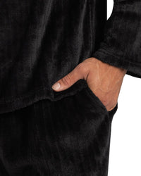 Cargo Bay Mens Ribbed Stripe Fleece Lounge Set