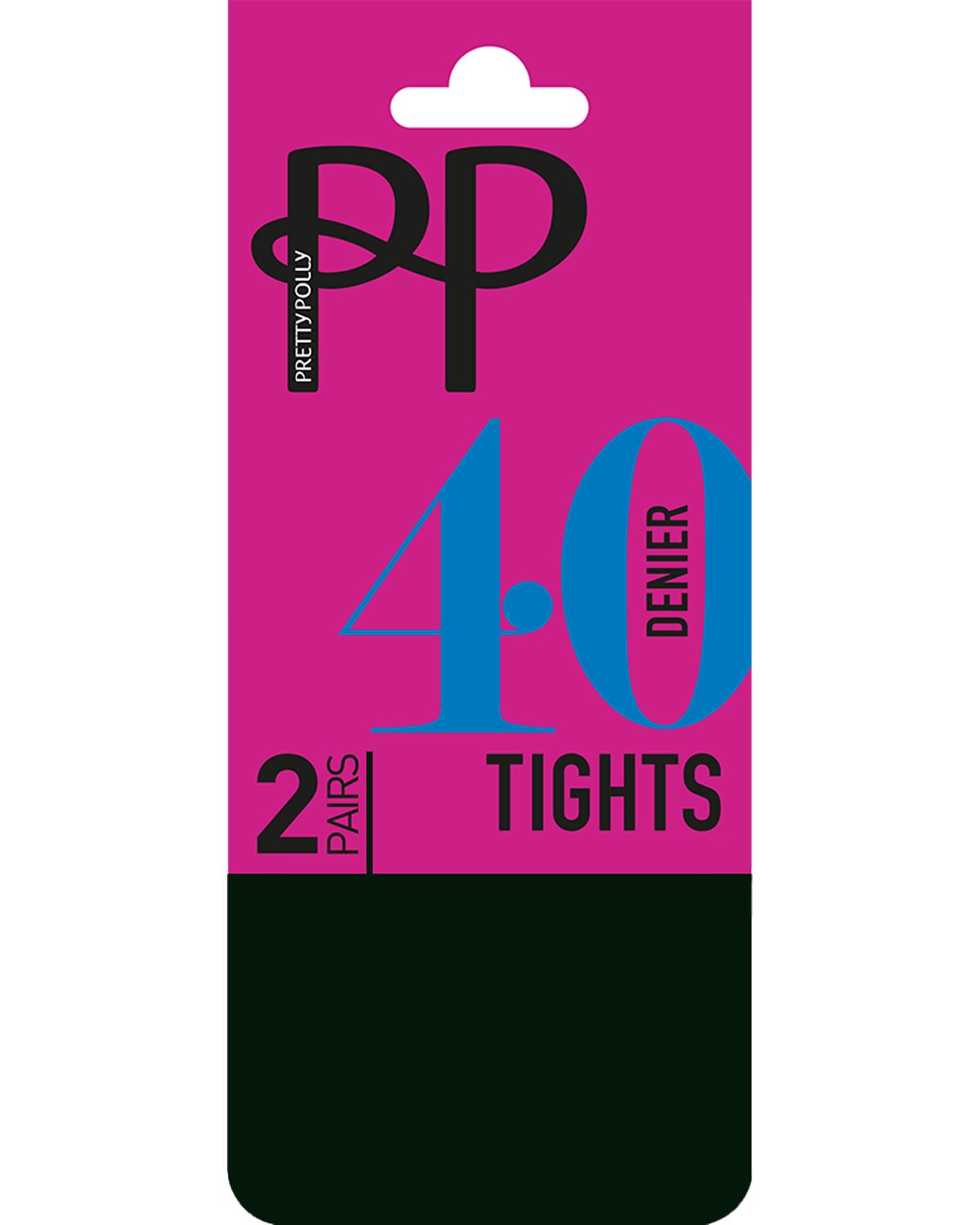 Pretty Polly Womens 2 Pack 40 Denier Tights