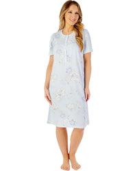 Slenderella Womens Large Floral Interlock 43" Jersey Nightdress