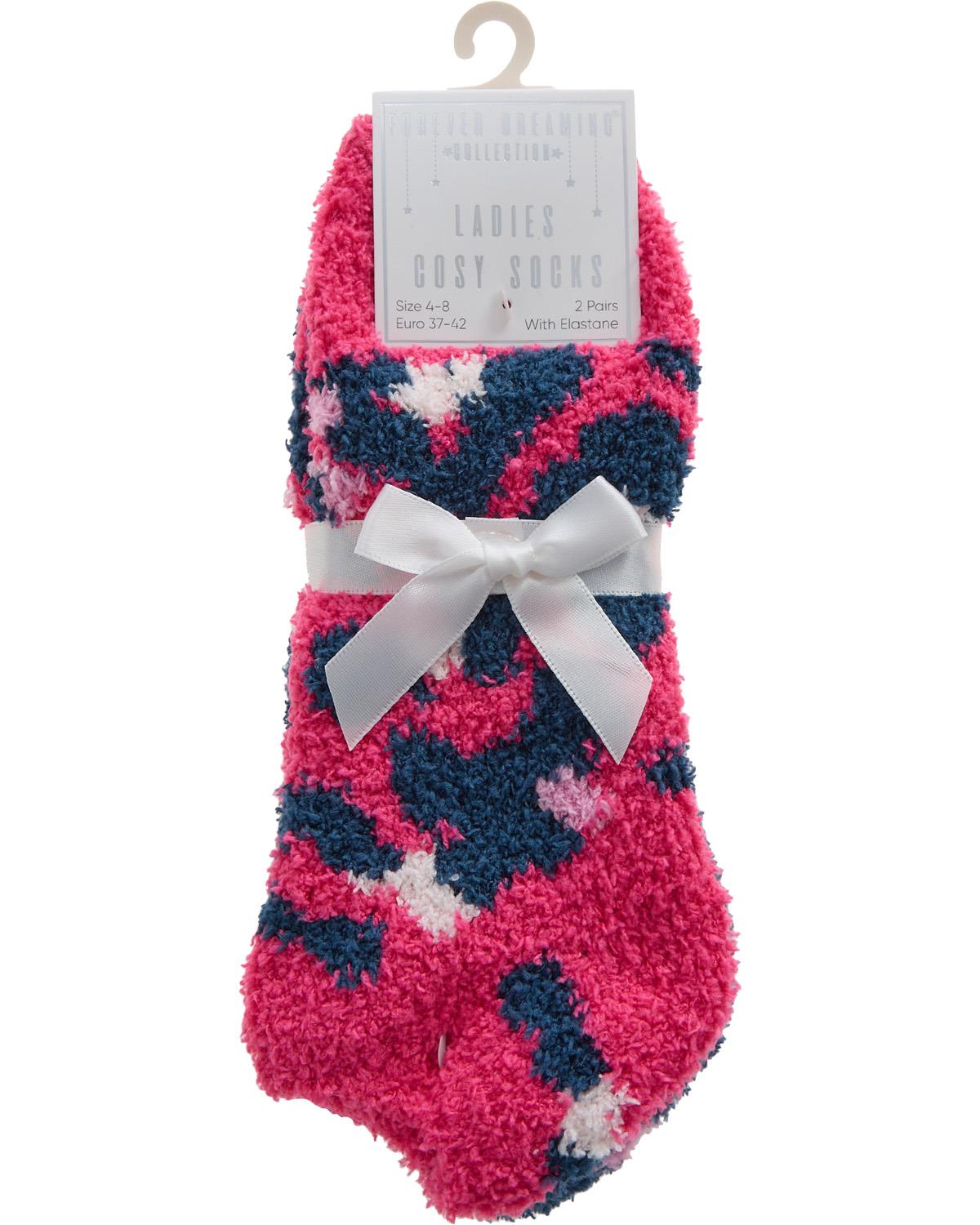 Forever Dreaming Womens 4 Pairs Cosy Trainer Socks