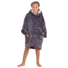 Huggable Kids Embossed Football Oversized Hoodie