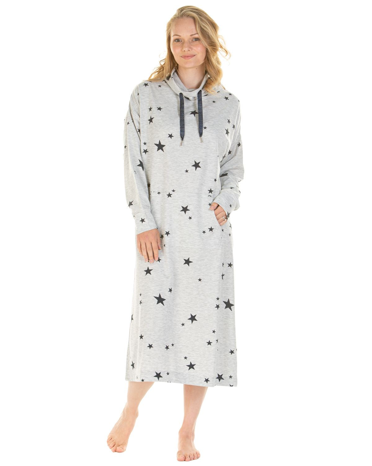 La Marquise Starry Days Cowl Neck Jersey Nightie