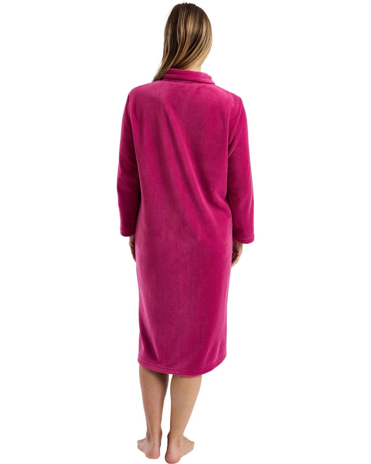 Marlon Womens Coral Fleece Button Robe