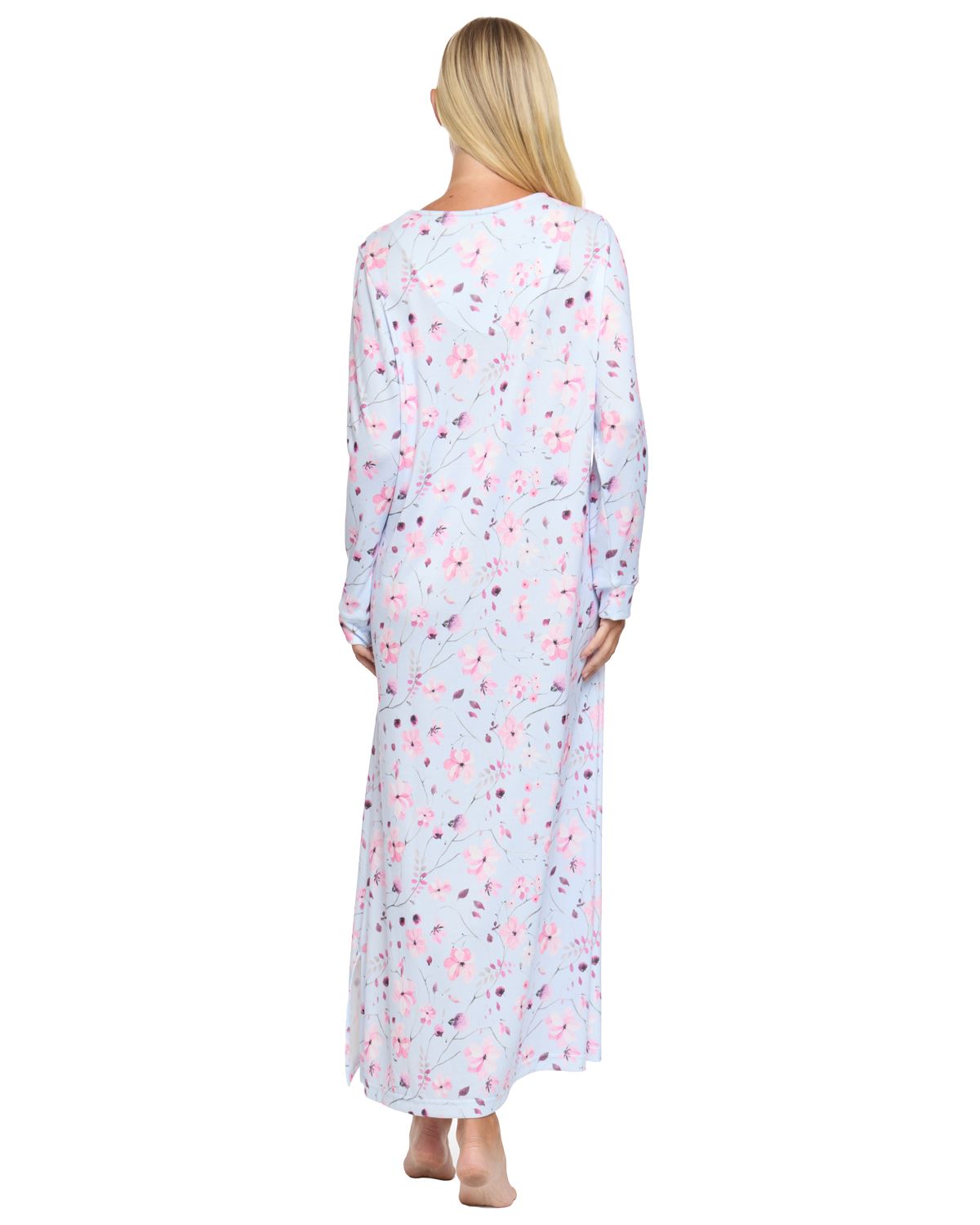 La Marquise Womens 'Floral Reflections' Long Sleeve Nightie