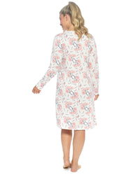 Wolf & HArt Womens Floral AOP Cotton Nightie with Trim