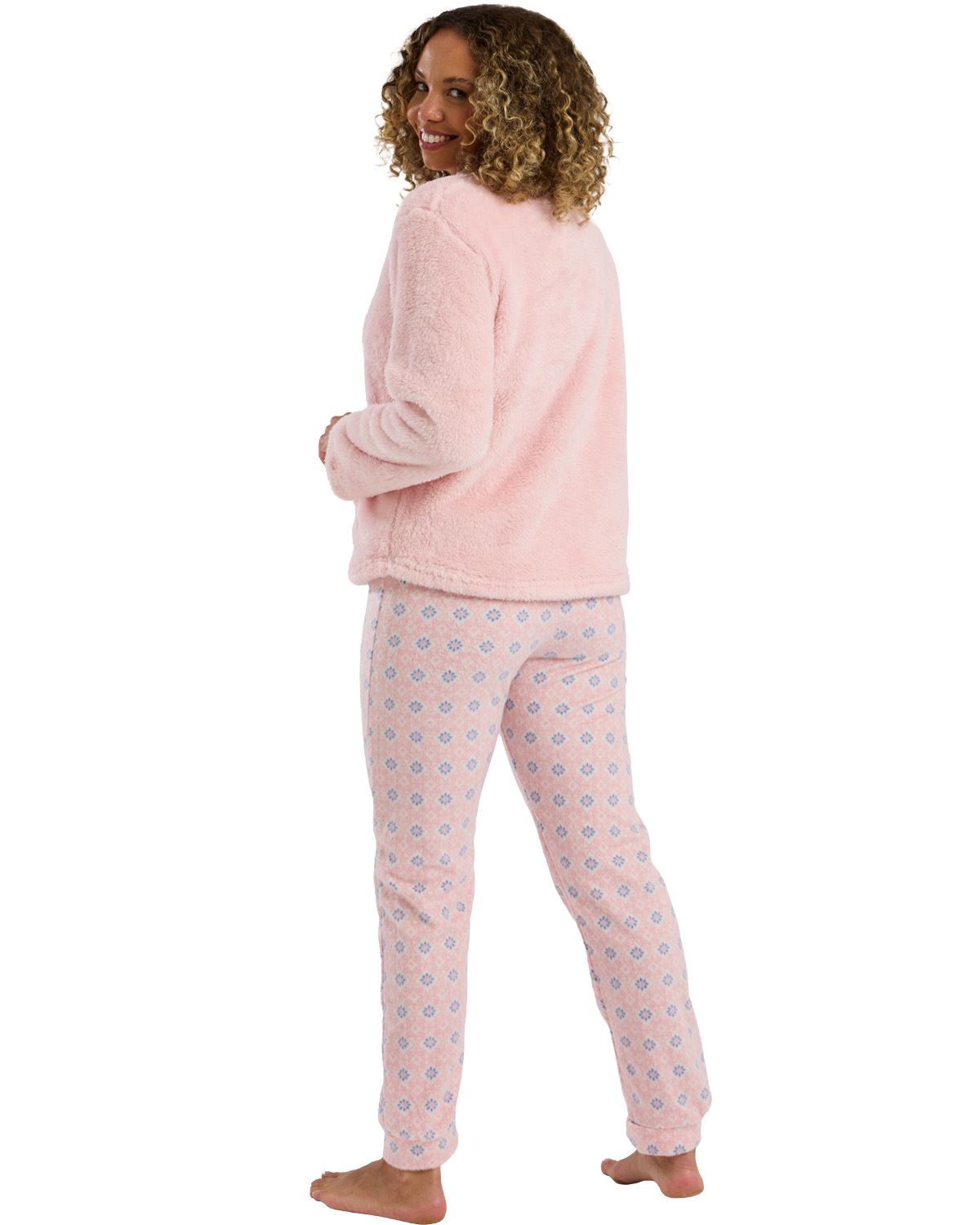 Indigo Sky Womens Plush Fleece Fleur Geo Pant Pyjamas