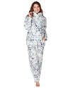 La Marquise Womens 'Blue Leopard' Supersoft Lounge Pyjamas