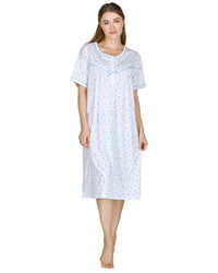 La Marquise Womens 'Rose Print' Short Sleeve Nightie