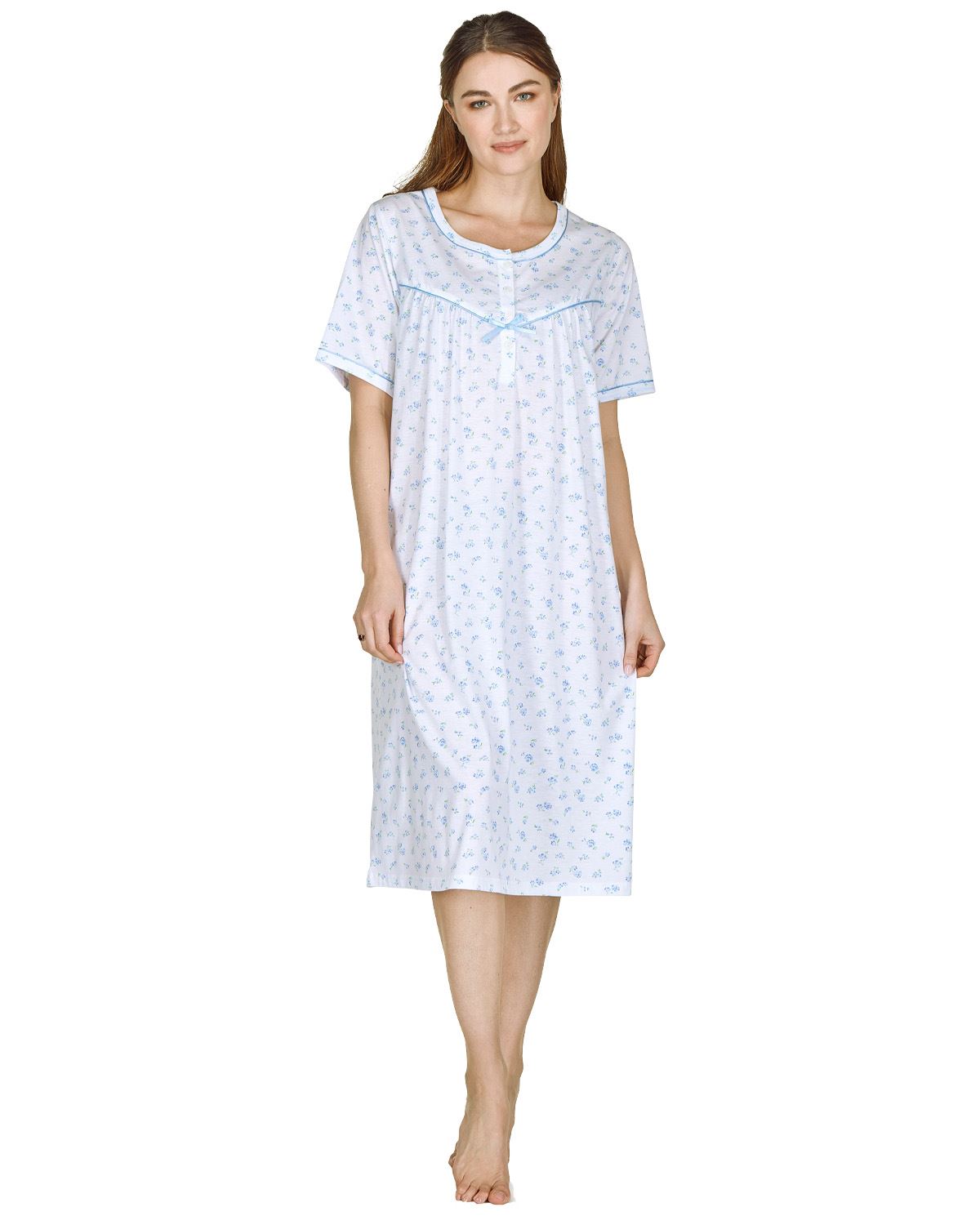 La Marquise Womens 'Rose Print' Short Sleeve Nightie