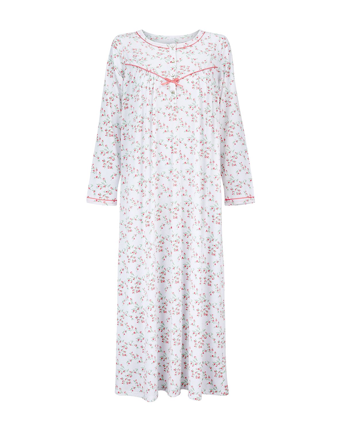 La Marquise Womens 'Moonlit Tulip' 50" Long Sleeve Jersey Nightie