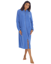 Slumber Hut Womens Zip Fleece Dressing Gown