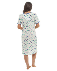 Slumber Hut Womens Short Sleeve Floral Nightie