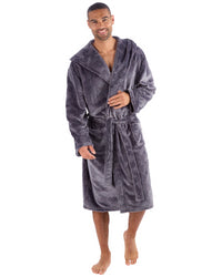 Huggable Mens Embossed Football Hooded Robe