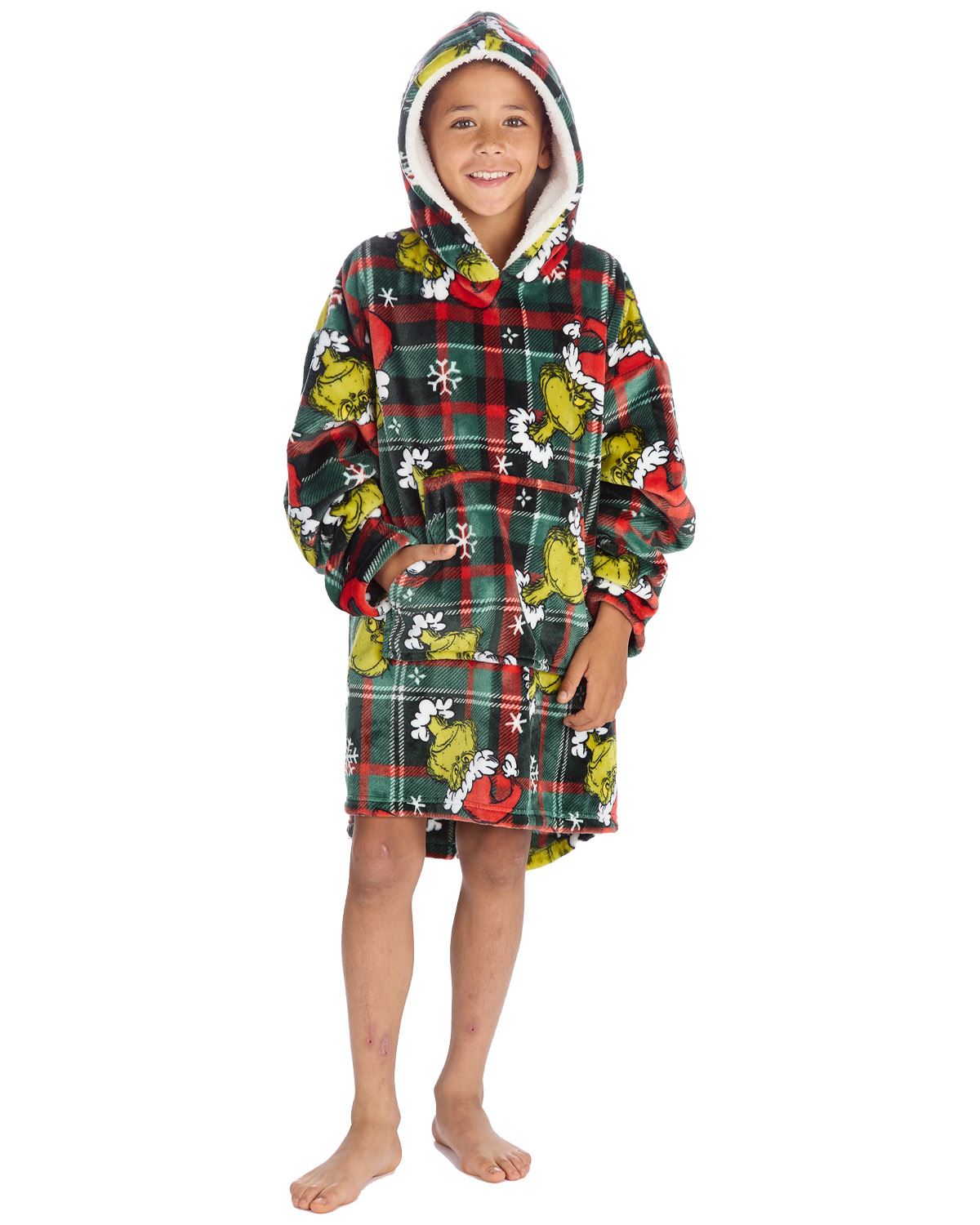 Grinch Matching Family Oversized Fleece Hoodie