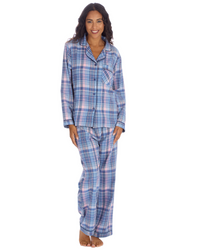 Slumber Party Womens Brushed Cotton Tailored Pyjamas