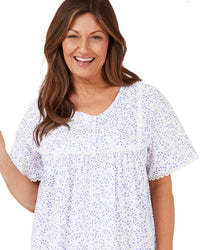 Marlon Womens Short Sleeve 45" Woven Nightie