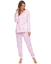 La Marquise Womens 'Floral Reflections' Long Sleeve Pyjamas