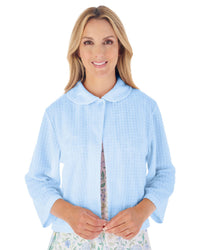 Slenderella Womens Waffle Button Bed Jacket