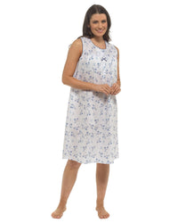 Slumber Hut Womens Woven Sleeveless Floral Nightie