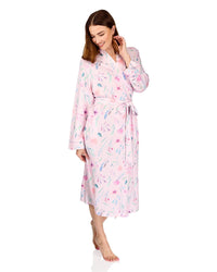La Marquise Womens 'Watercolours' Long Sleeve Wrap Robe