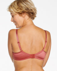 Naturana Womens Satin & Lace Underwired Bra - Sun Kissed (Orange)