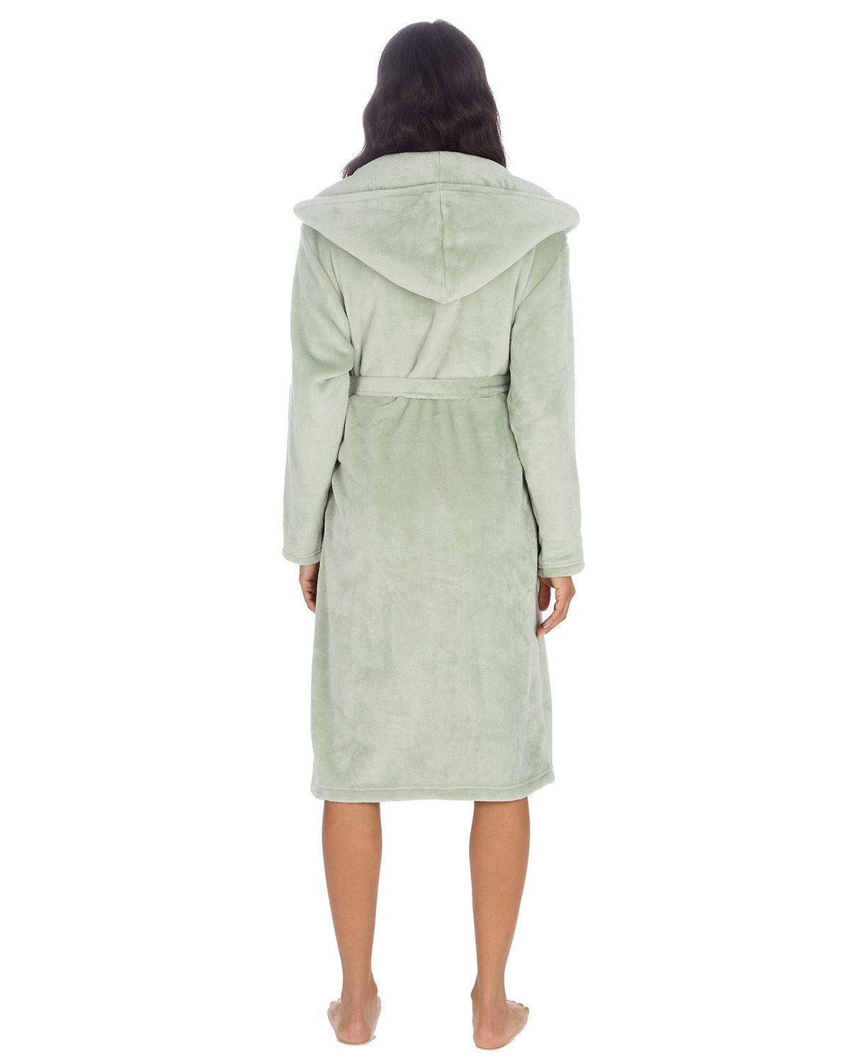 Huggable Womens Super Soft Flannel Fleece Hooded Robe