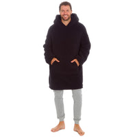 Huggable Mens Borg Fleece Oversized Hoodie
