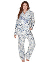 La Marquise Womens 'Blue Leopard' Supersoft Lounge Pyjamas