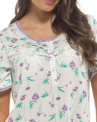 Slumber Hut Womens Short Sleeve Floral Nightie