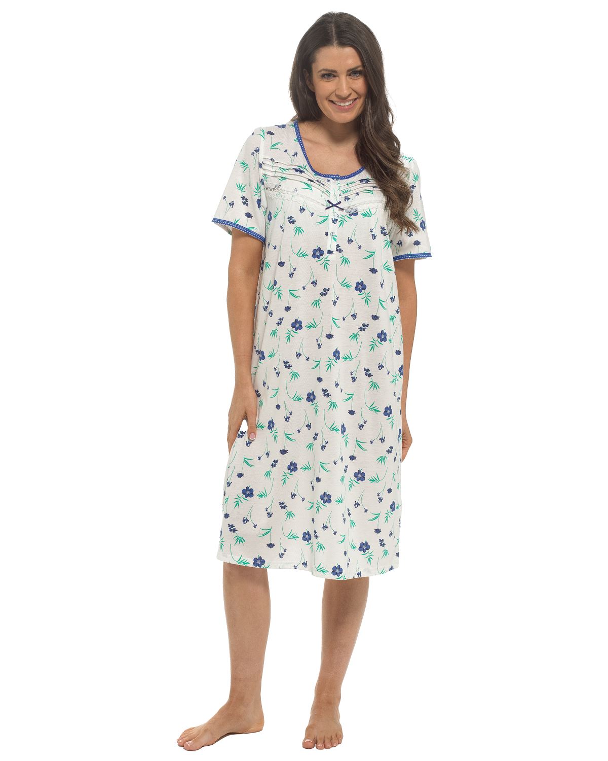 Slumber Hut Womens Short Sleeve Floral Nightie