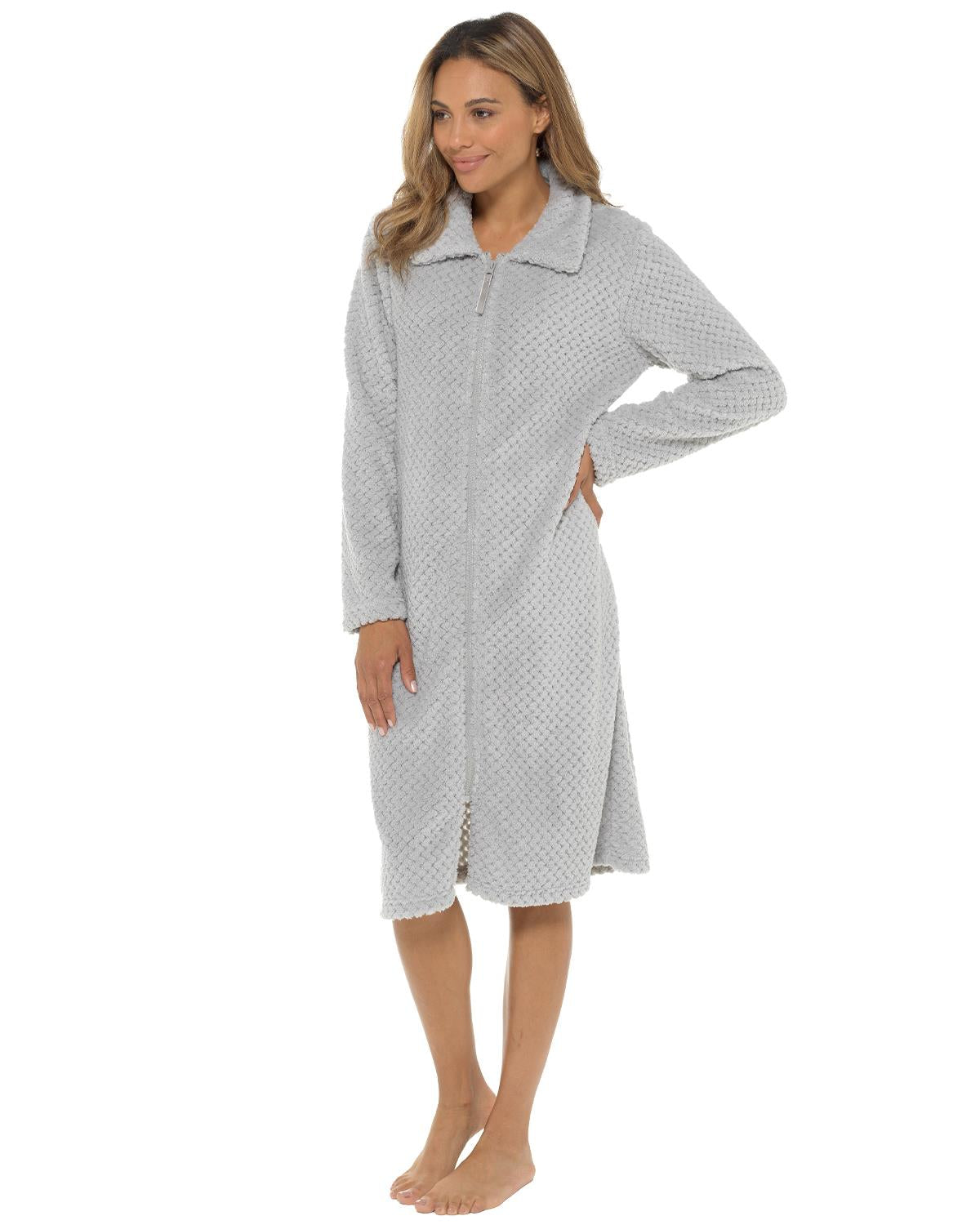 Undercover Womens Waffle Fleece Zip Dressing Gown – Slumber Hut
