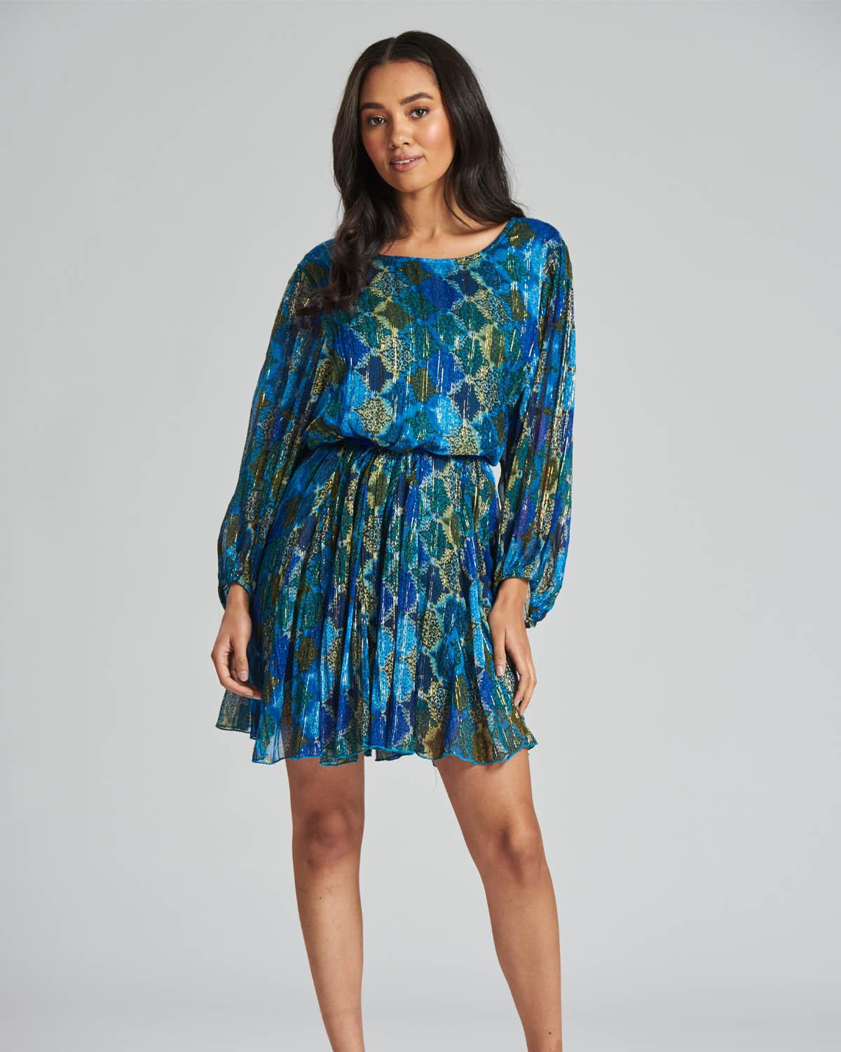 South Beach Womens Metallic Mini Dress
