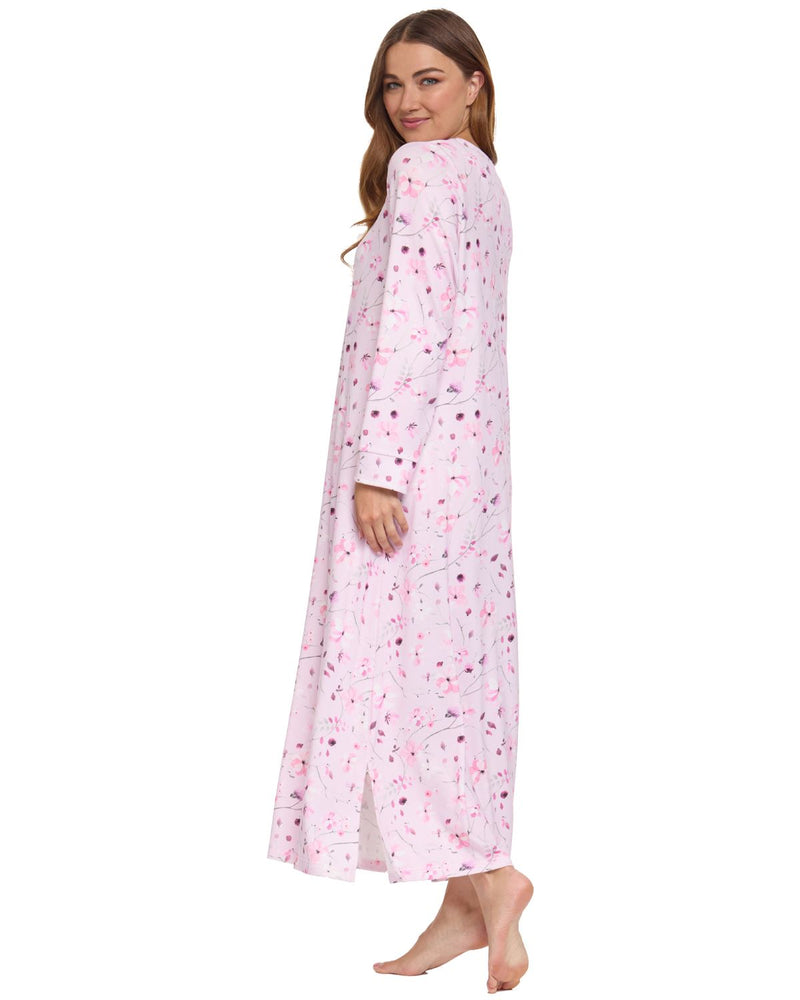 La Marquise Womens 'Floral Reflections' Long Sleeve Nightie
