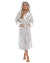 Womens Snowtip Fleece Sherpa Trim Dressing Gown