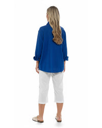 Indigo Roc Womens Relaxed Fit Linen Shirt