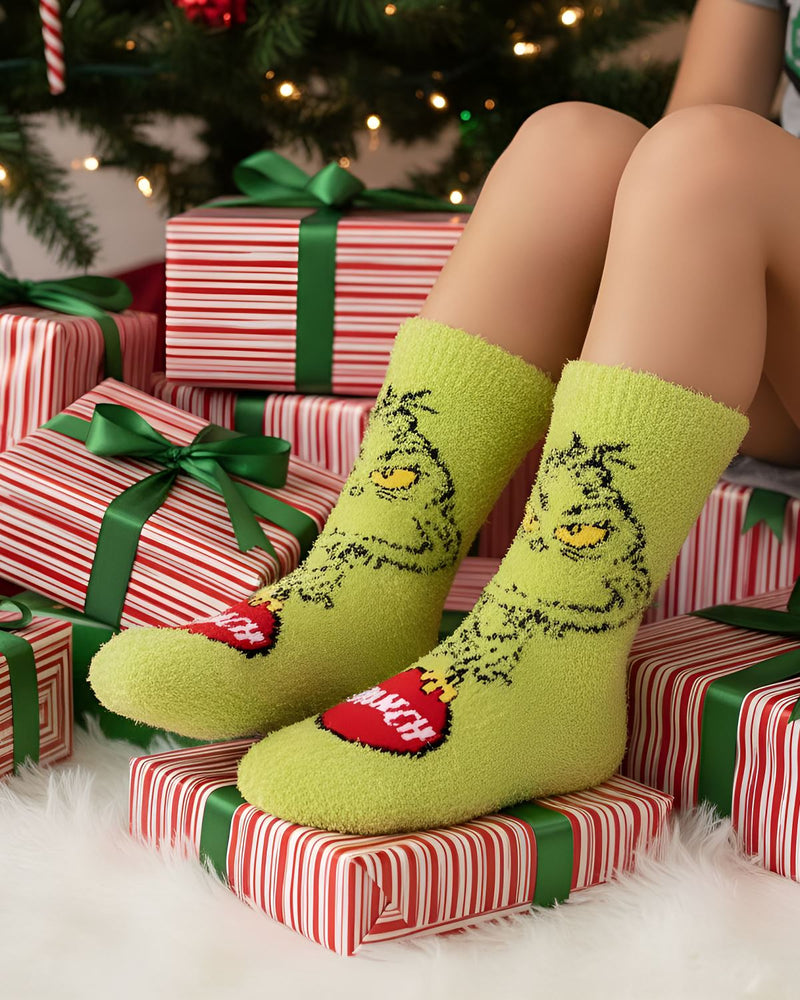 2 Pairs Family Grinch Cosy Socks