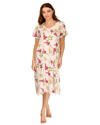 La Marquise Womens 'Berry & Blue' 43" & 50" Short Sleeve Nightie