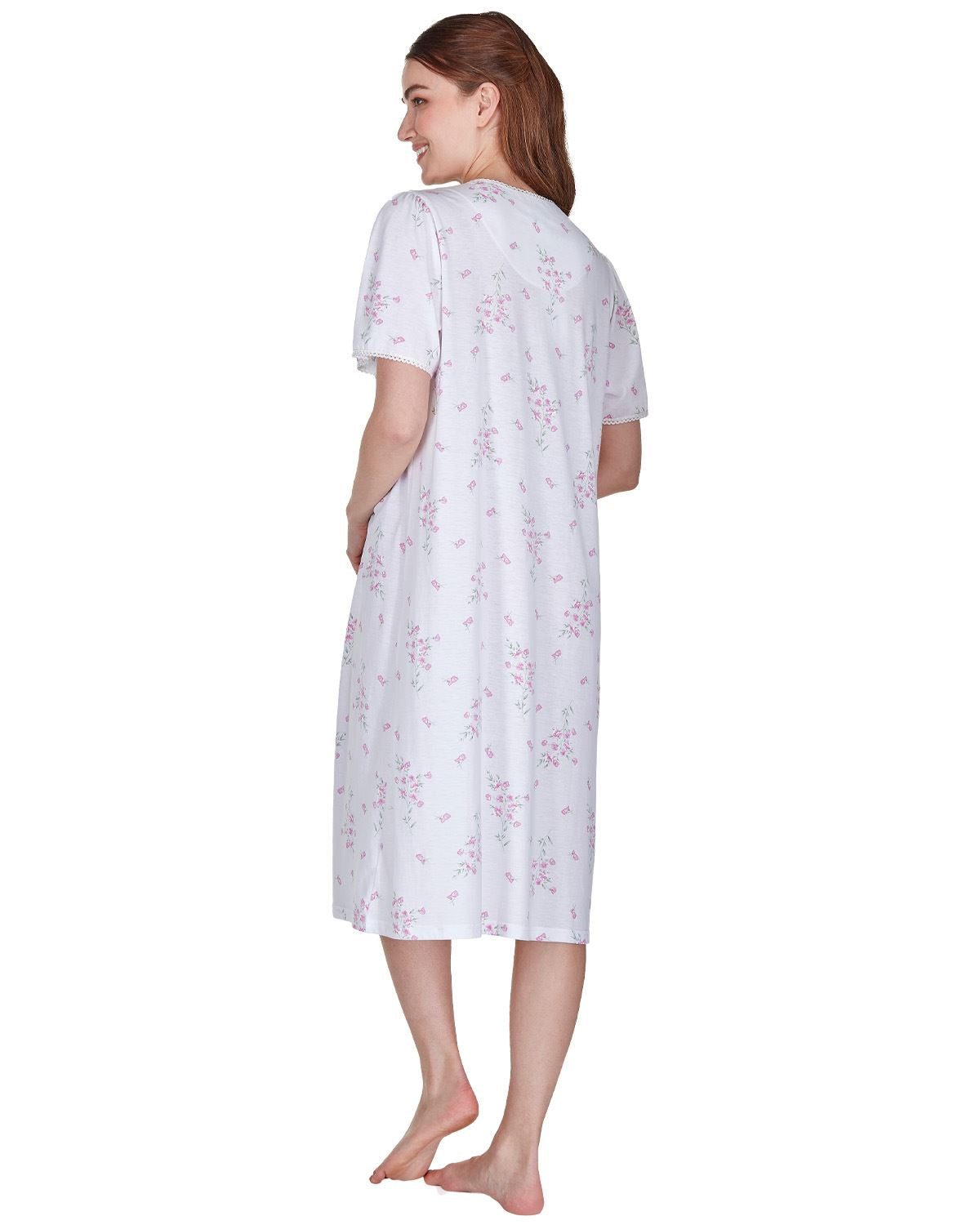 La Marquise Womens 'Floral Breeze' Short Sleeve Nightie