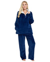 La Marquise Womens 'Blue Leopard' Supersoft Lounge Pyjamas
