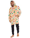 Huggable Unisex Christmas Print Oversized Hoodie