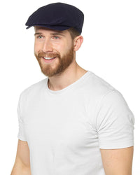 Tom Franks Mens Cotton Linen Flat Cap