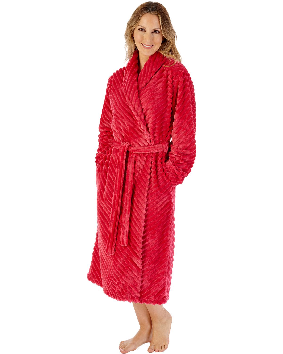 Slenderella Womens Supersoft Rib Fleece 46" Shawl Collar Wrap