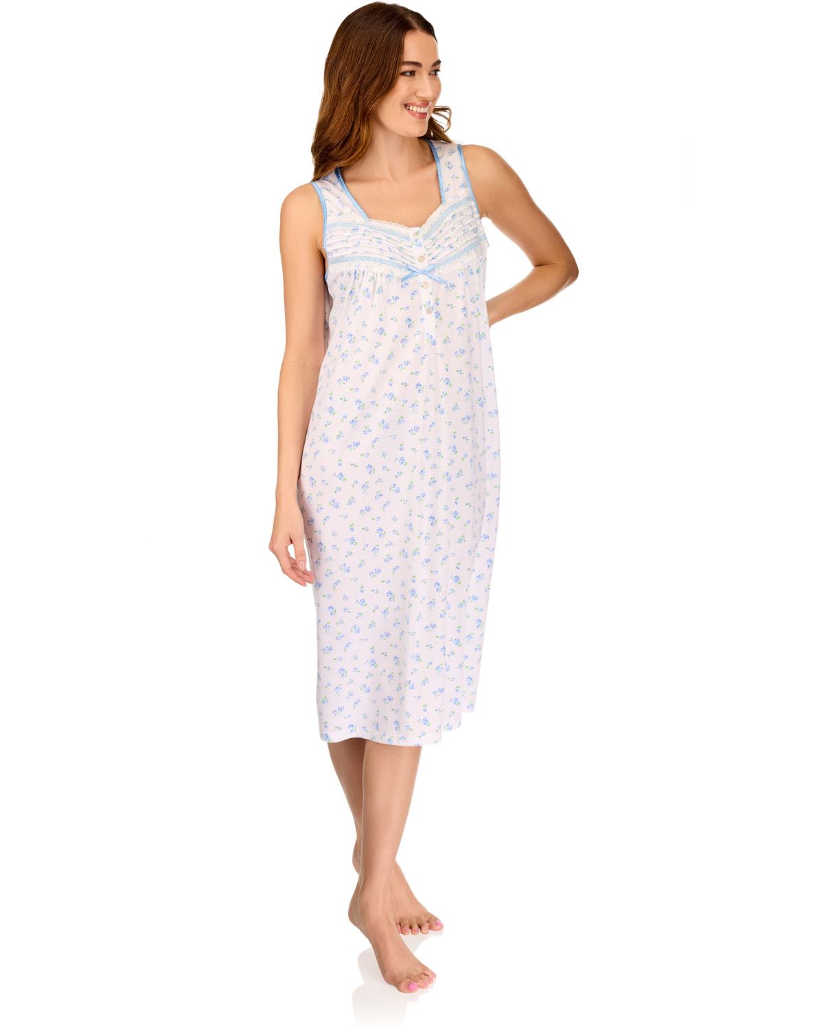 La Marquise Womens 'Vintage Blossoms' Sleeveless Nightie