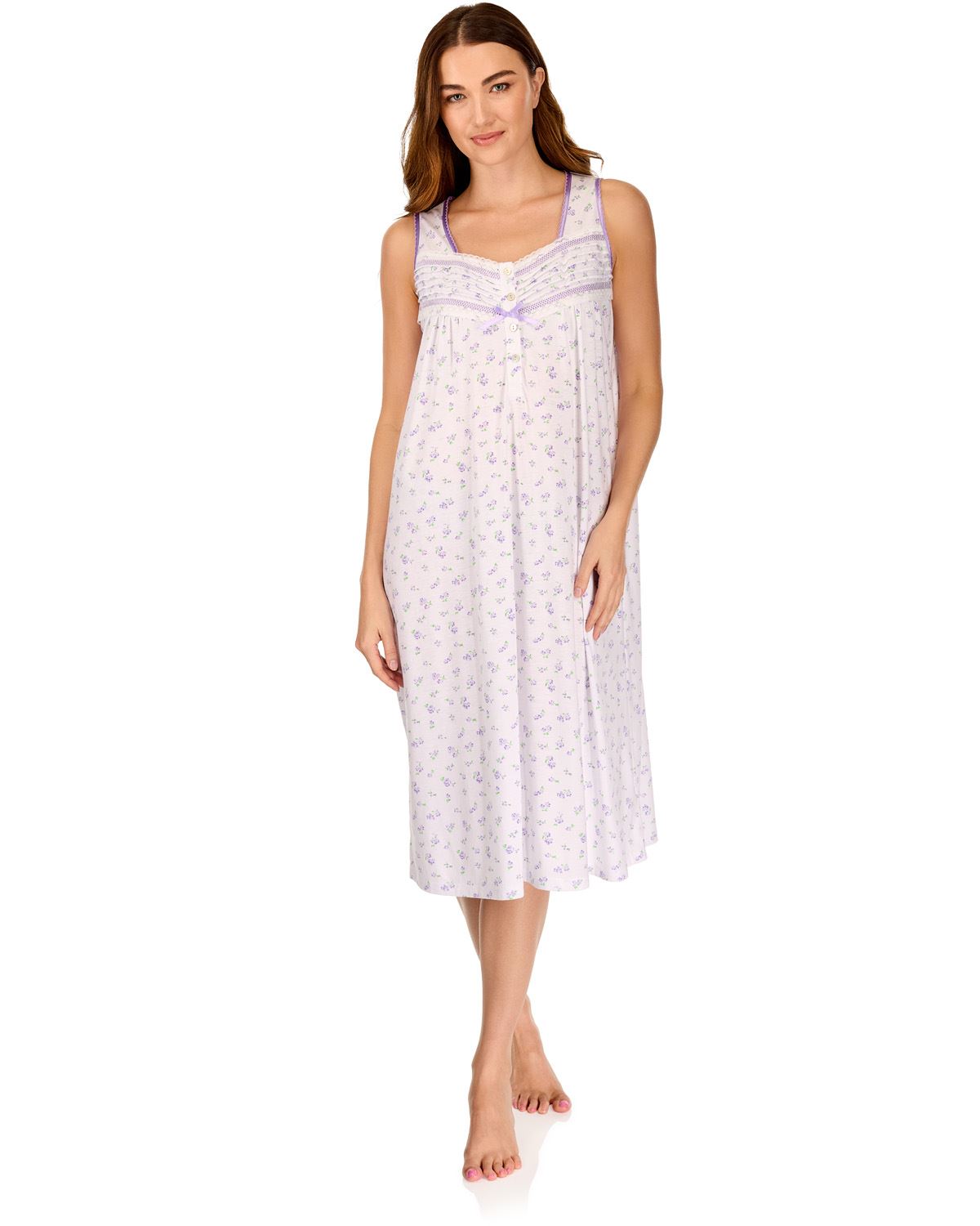 La Marquise Womens 'Vintage Blossoms' Sleeveless Nightie