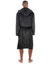 Huggable Mens Contrast Flannel Fleece Hooded Robe