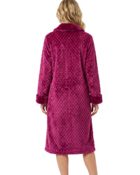 Marlon Womens Faux Fur Puff Fleece Zip Robe