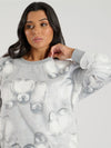 Loungeable Womens Grey Penguin Fleece Pyjamas