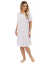 Marlon Womens 36" Sketch Floral Jersey Short Sleeve Nightie